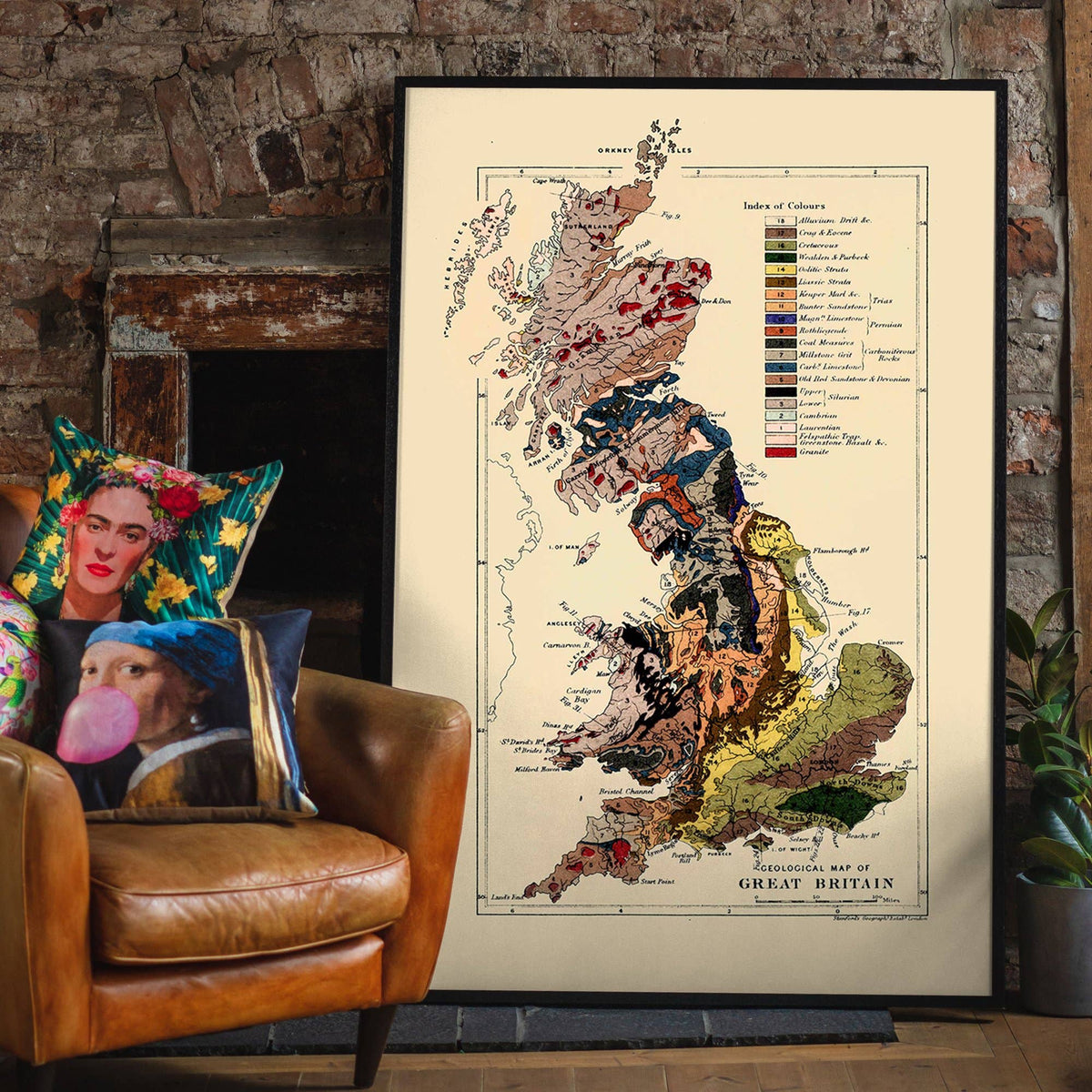 Great Britain Vintage Antique Map Print: Matte / 11 ¾ x 15 ¾ in | 30x40 cm