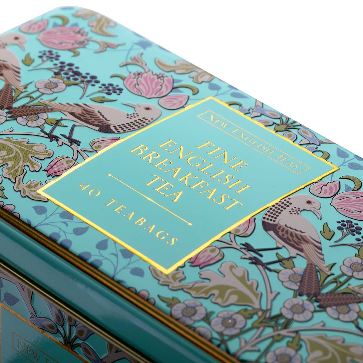 Song Thrush 40 Teabag Tin - English Breakfast - Mint Green