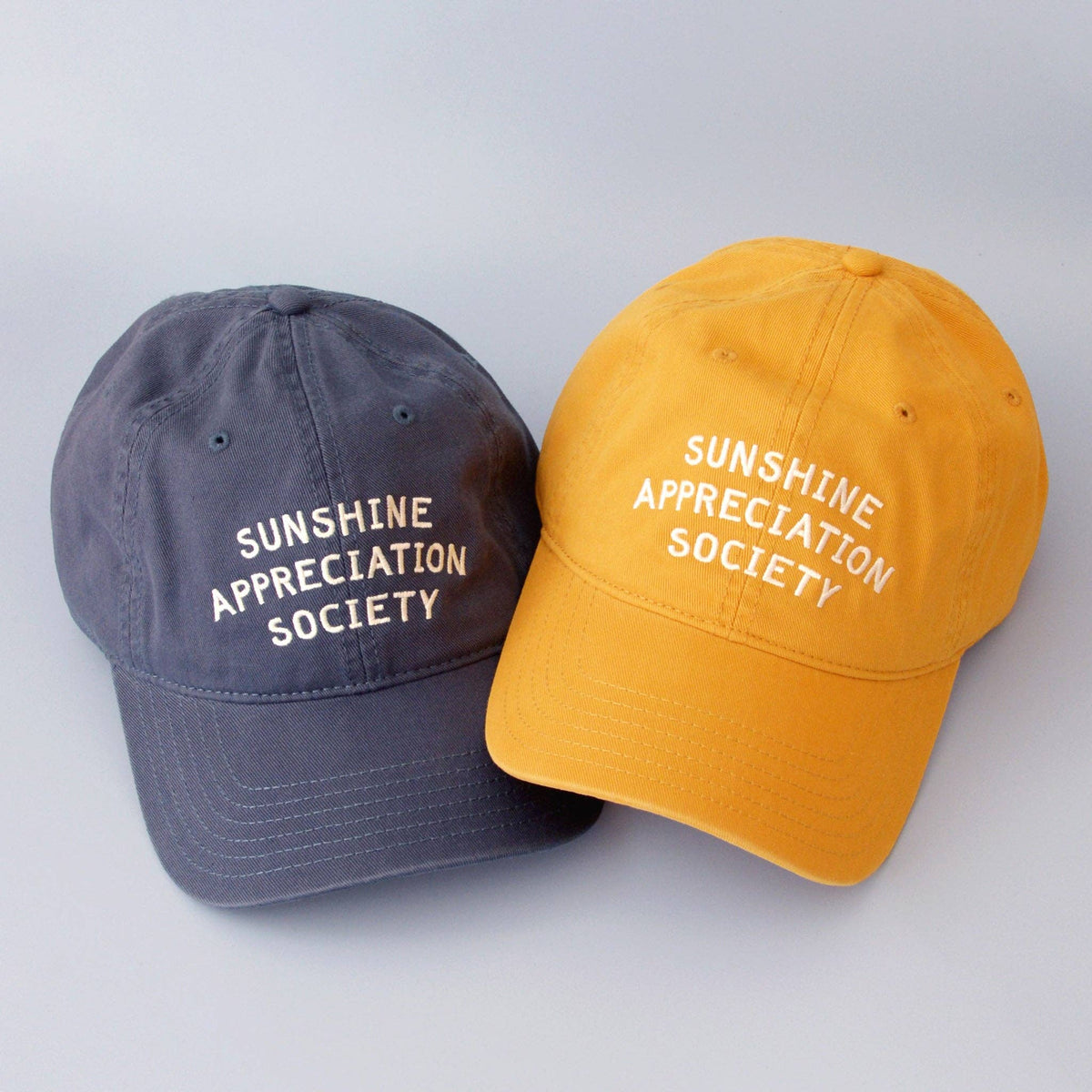 Sunshine Appreciation Society - Cotton Baseball Cap - Vintage Blue