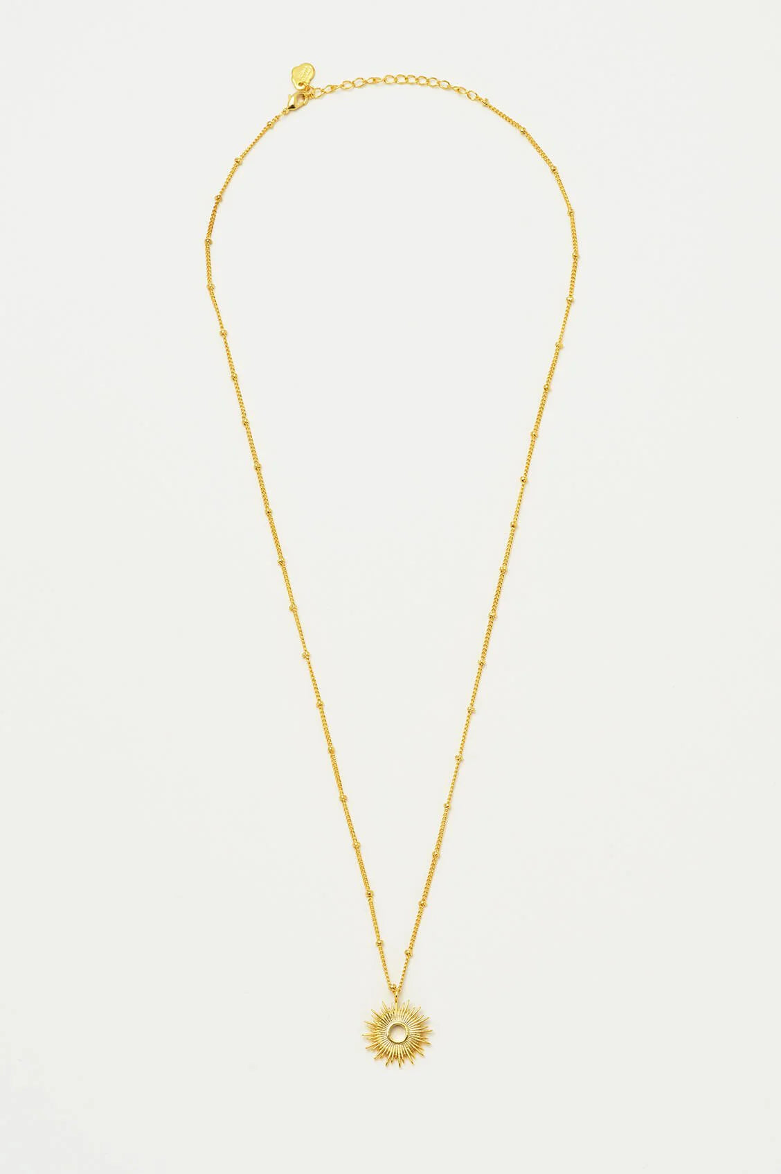 Full Sunburst Gold Necklace