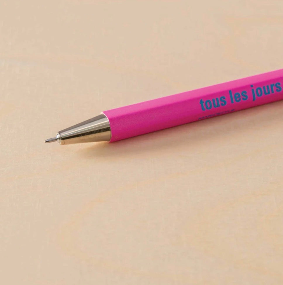 Tous Les Jours Ballpoint Pen in Vivid Pink | Refillable