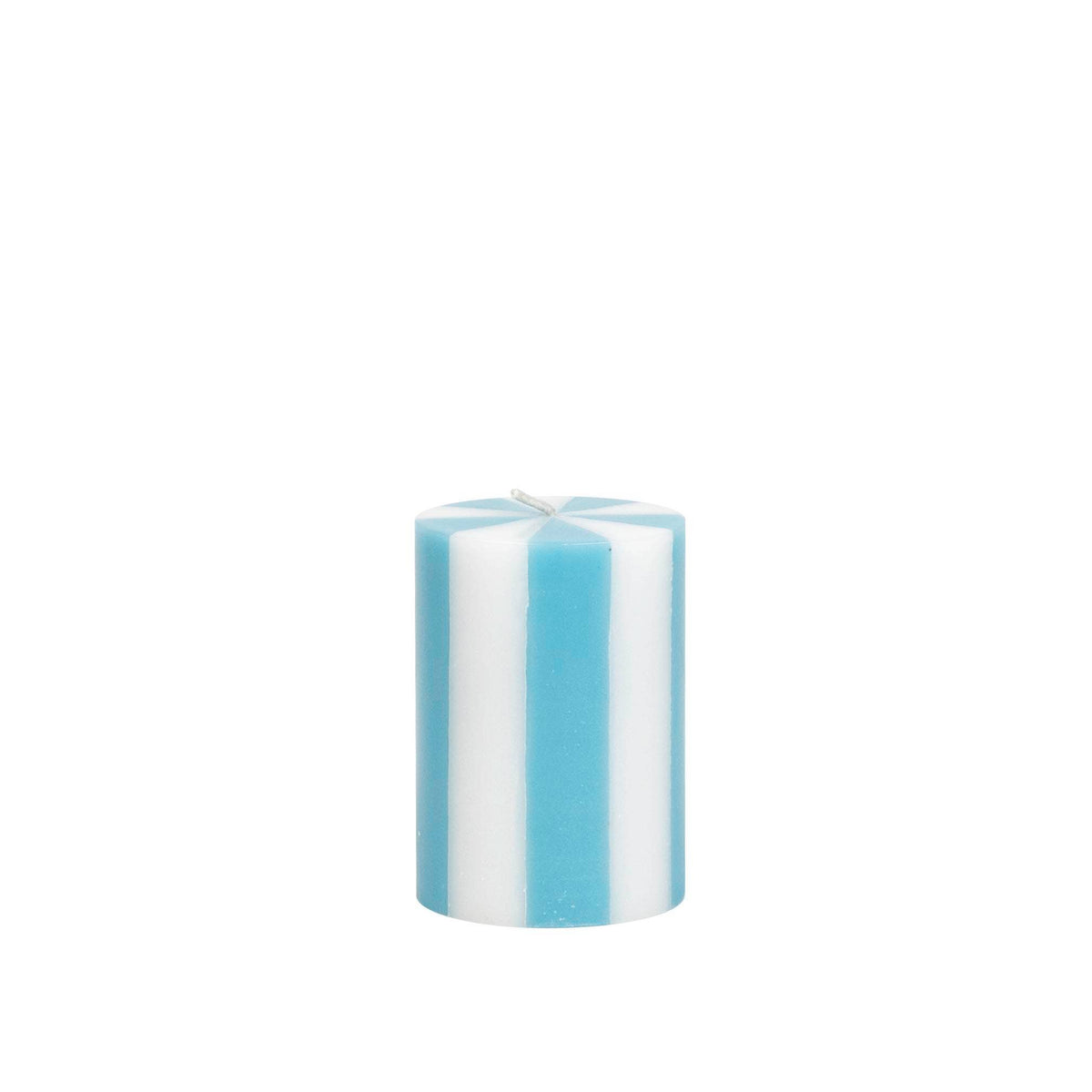Stripe Pillar Candle S (STOCK): Bright Red / White