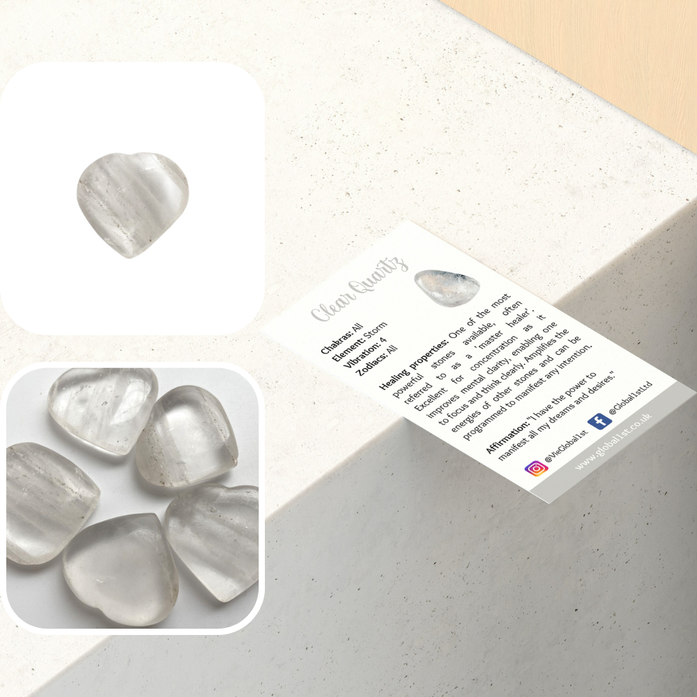 Small Crystal Heart, 3cm: Tiger's Eye