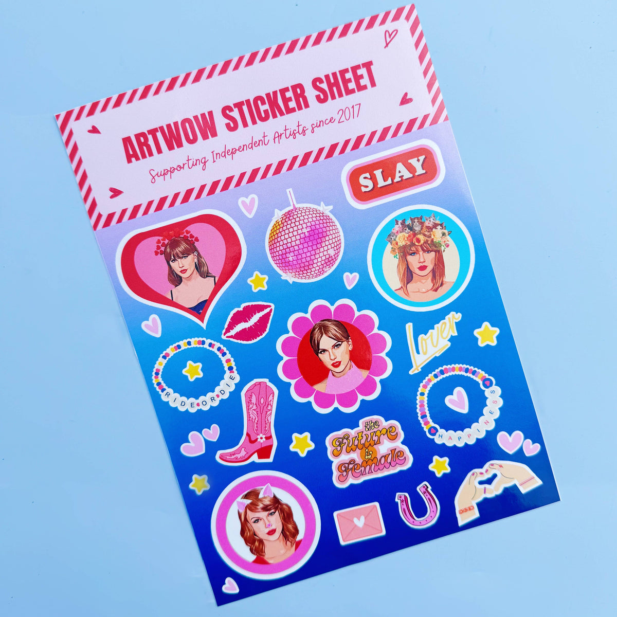 Sticker Sheets 'Red lips' by DOLLY WOLFE