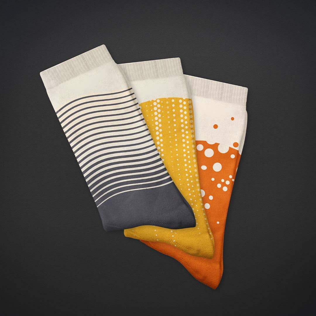 Luckies Originals - Craft Socks: Hazy IPA (Orange)