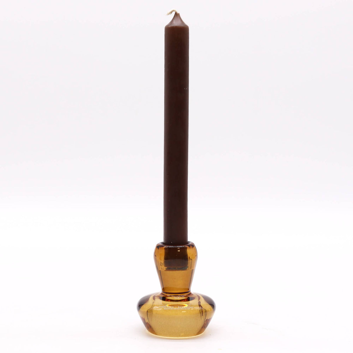 Mushroom Flip Candle / Tealight Holder - Antique Amber