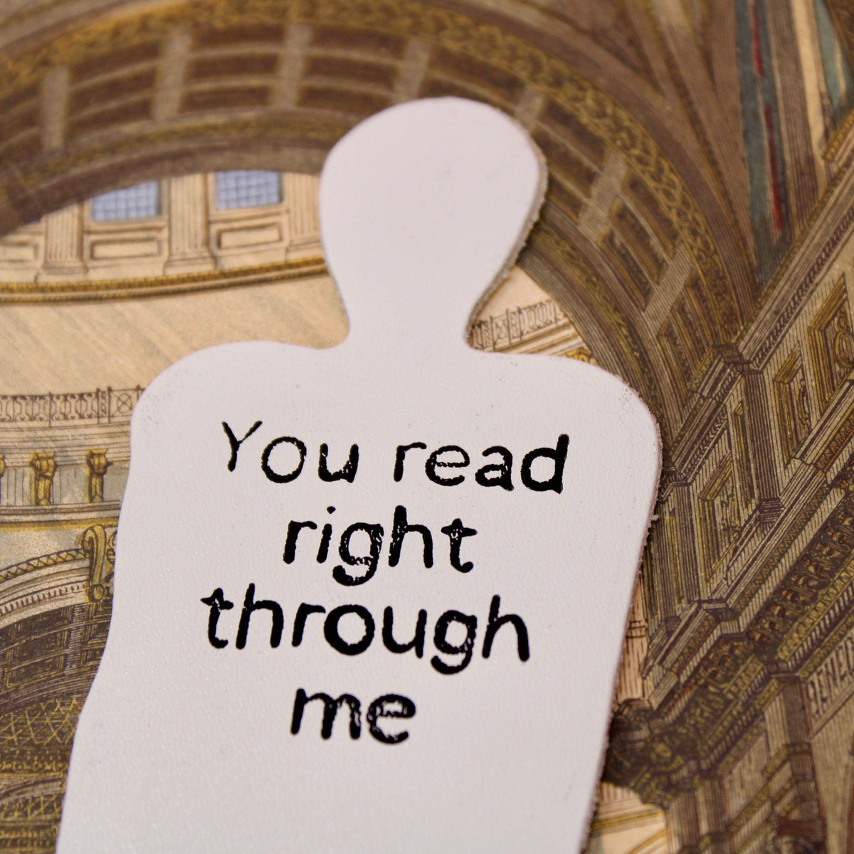Skeleton Bookmark - You Read Right Through Me: Black