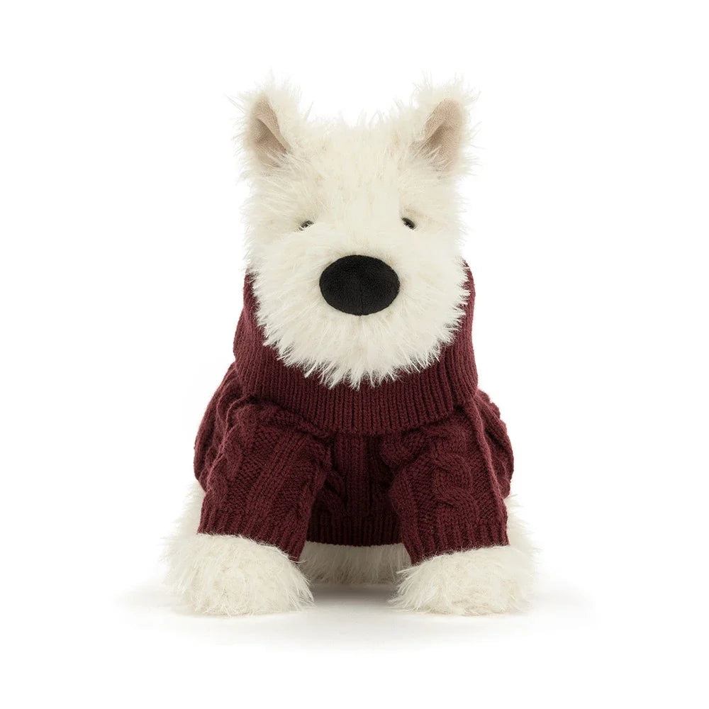 Jellycat Munro Scottie Dog 'Winter Jumper' (25cm)