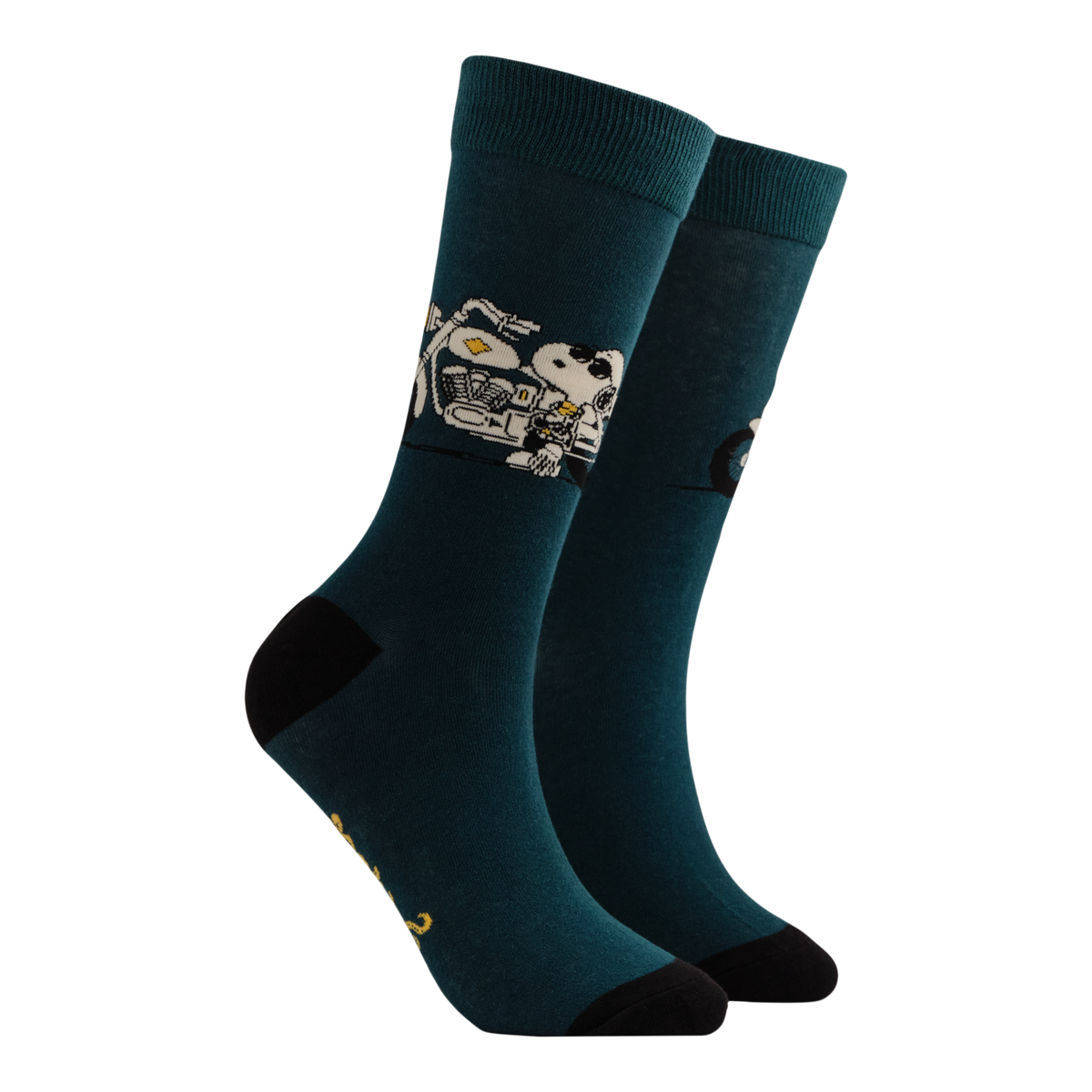 Motorbike Snoopy Socks - Peanuts: GREEN / L (UK 9-12 / EU 43-48 / US 10-13)
