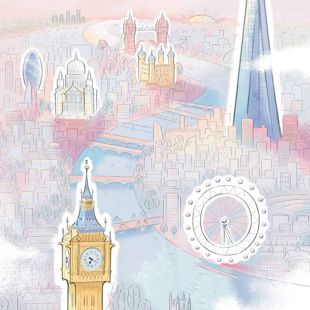 London Skyline Poster London Print