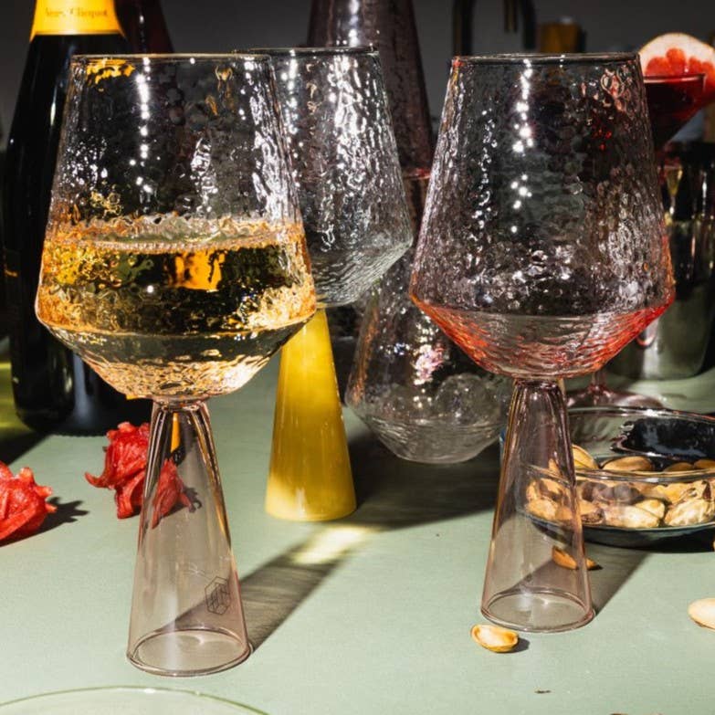 Wine Glass Claude | Set of 2 | Wine glass set | pink: Glass