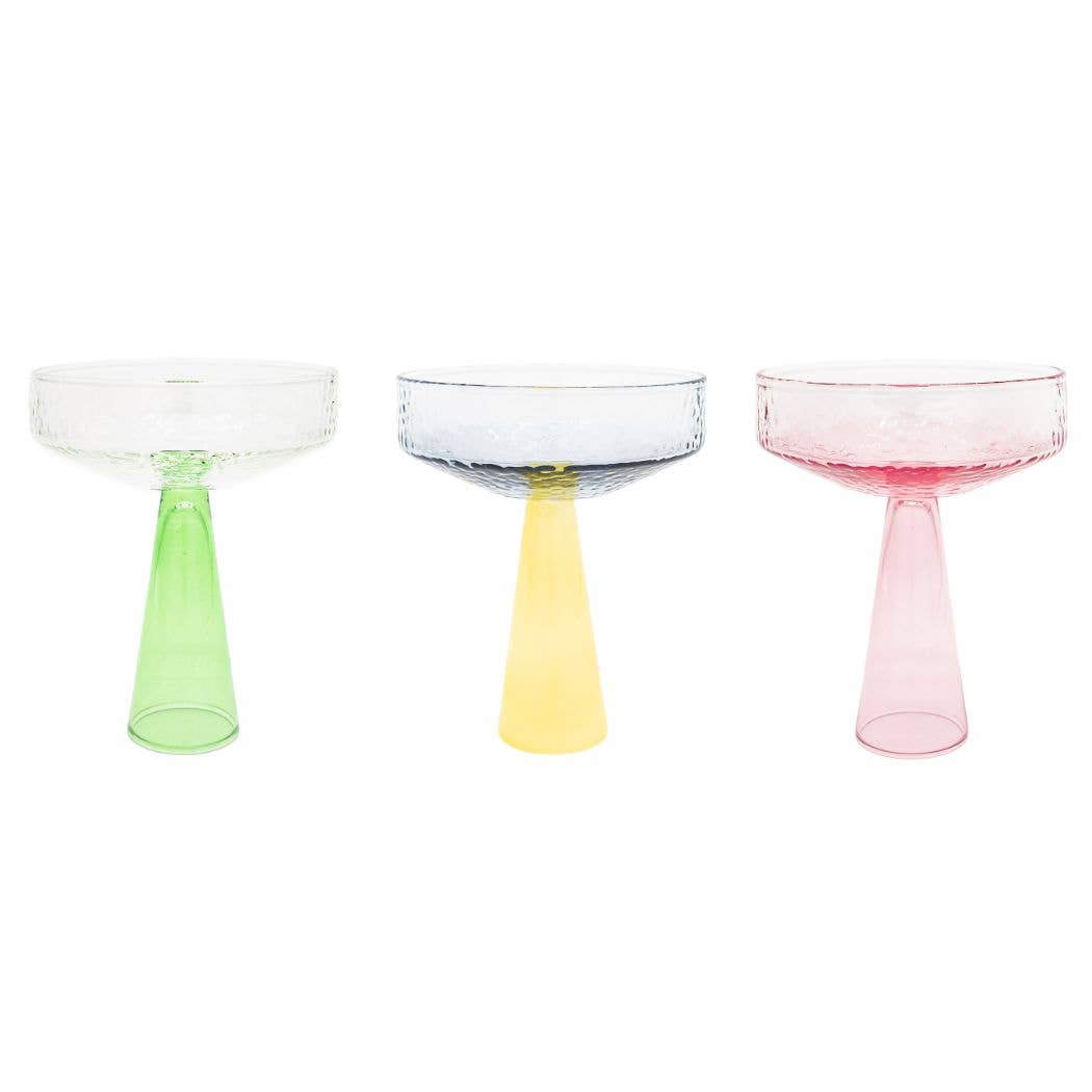Coupe Claude, clear / green, set of 2