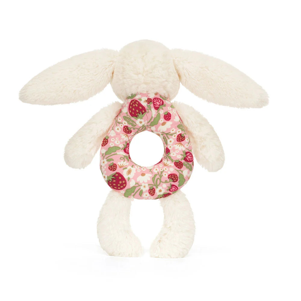 Jellycat Blossom Cream Bunny 'Berry' Ring Rattle (12cm)