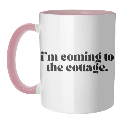Mugs 'The Cottage' by Pink and Pip: Mug Colour Inner & Handle 11oz - Blue