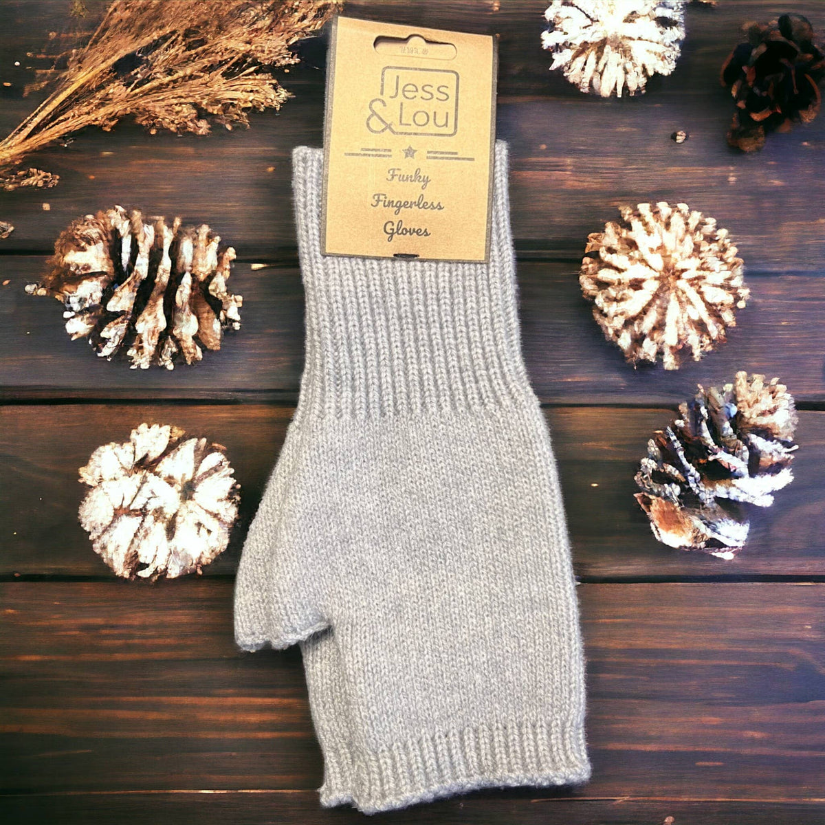 Warm & Classic: Plain Knit Fingerless Gloves: Black