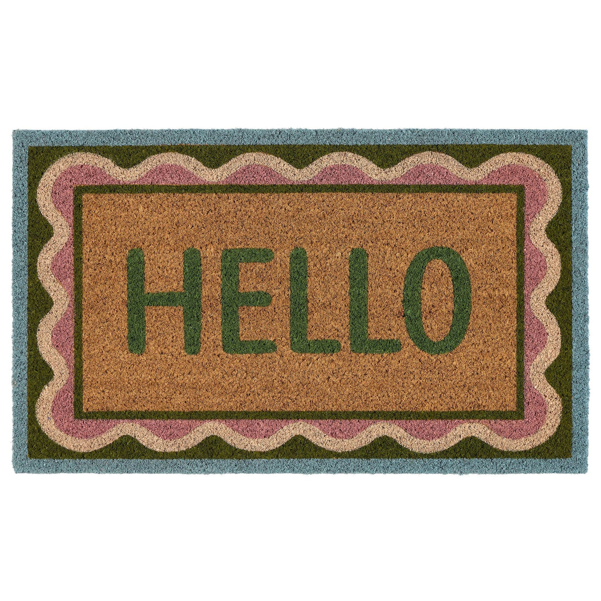 My Mat Printed Coir Hello Scallop: 45x75