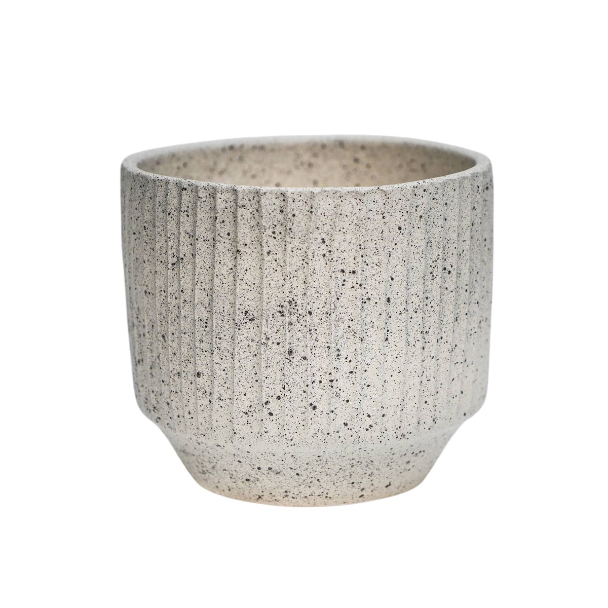 Solento Speckle Planter 20cm: Gray / Ceramic / English