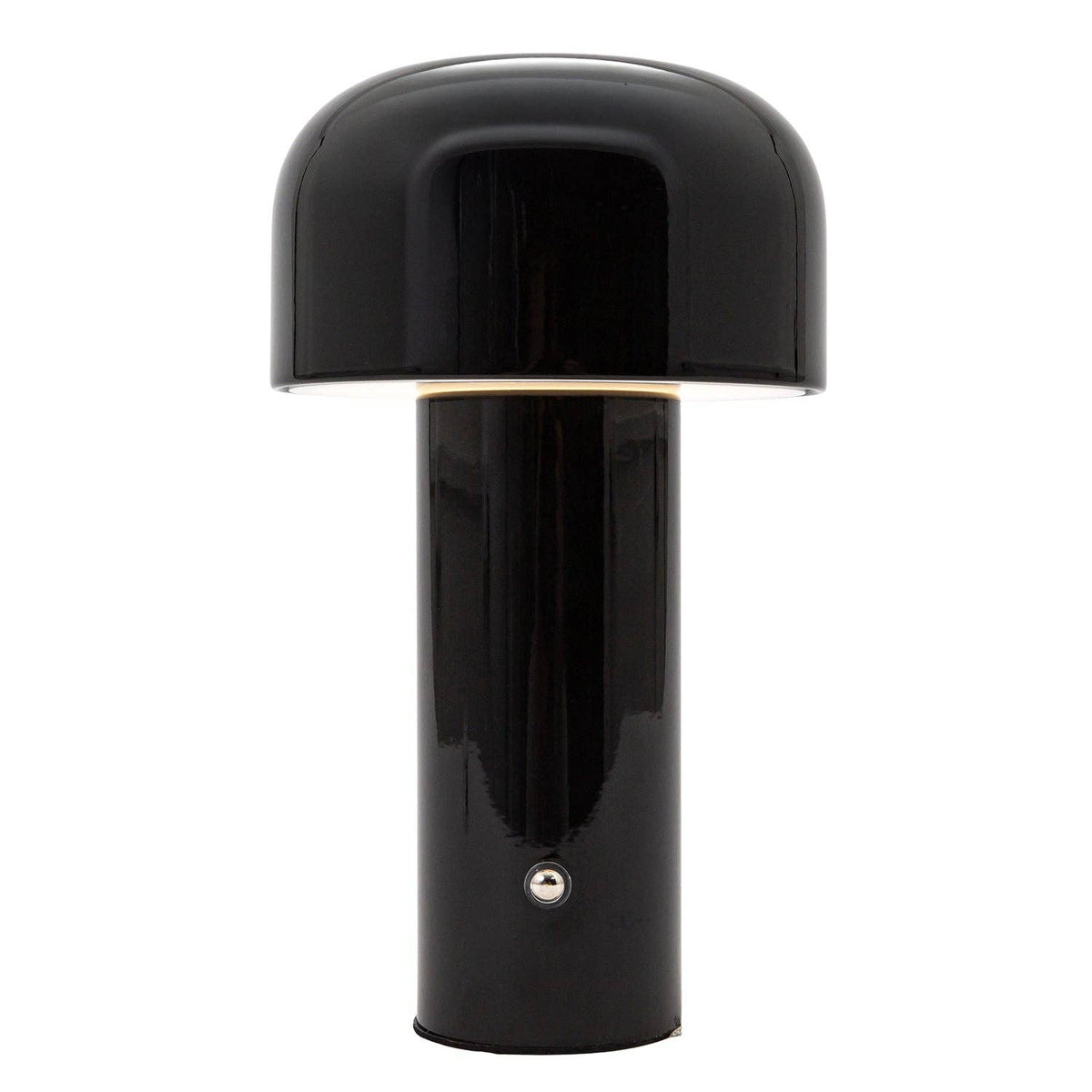 Gloss Black Modern Mushroom Style Rechargeable LED Touch Dimmable Table Lamp