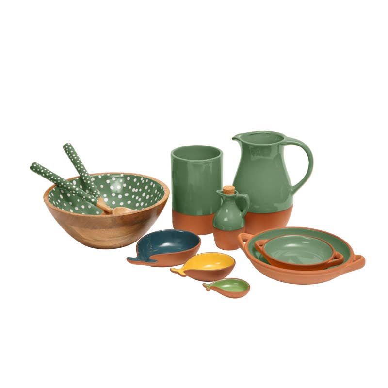 Sintra Glazed Terracotta Wine Cooler - Green