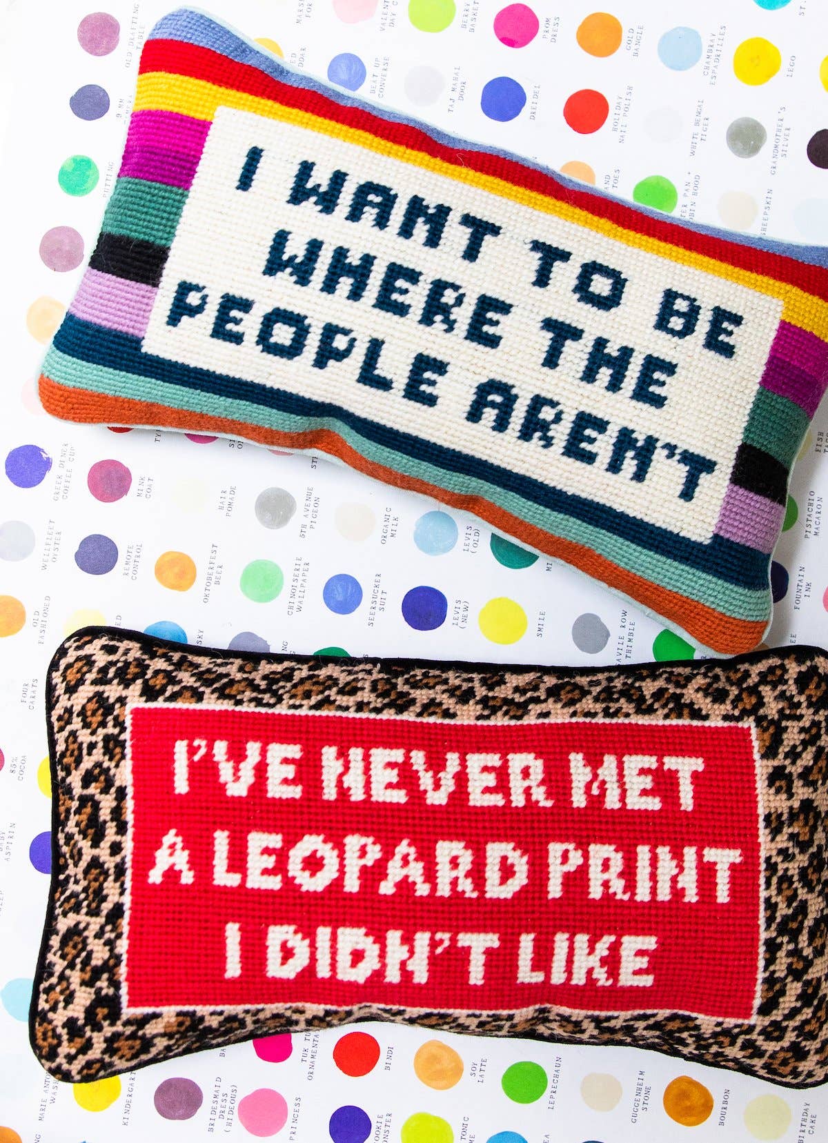 Where the People Aren&#39;t Needlepoint Pillow
