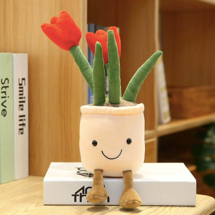 35cm Tulip Plush Toy: Red