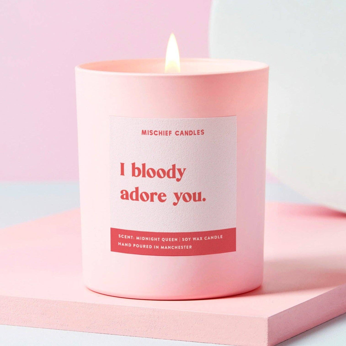 Friendship Gift Funny Gift For Her Candle Bloody Adore You: Clear / Chilled Vibes / 30cl
