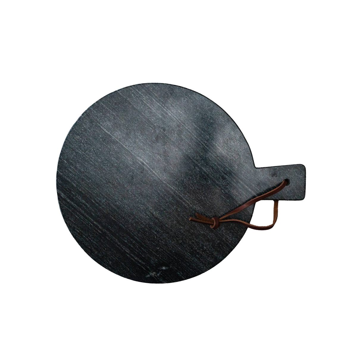 Honed Black Marble Round Chopping Board