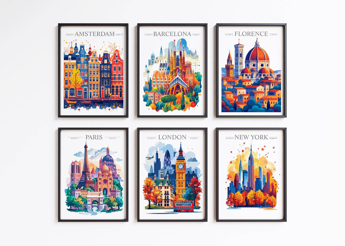 London Skyline Travel Print Wall Art, London Skyline Travel Poster, London City, England City Art, UK Art Gift, London Lovers Gift: Fine Art Print / A3 – 11.7 x 16.5