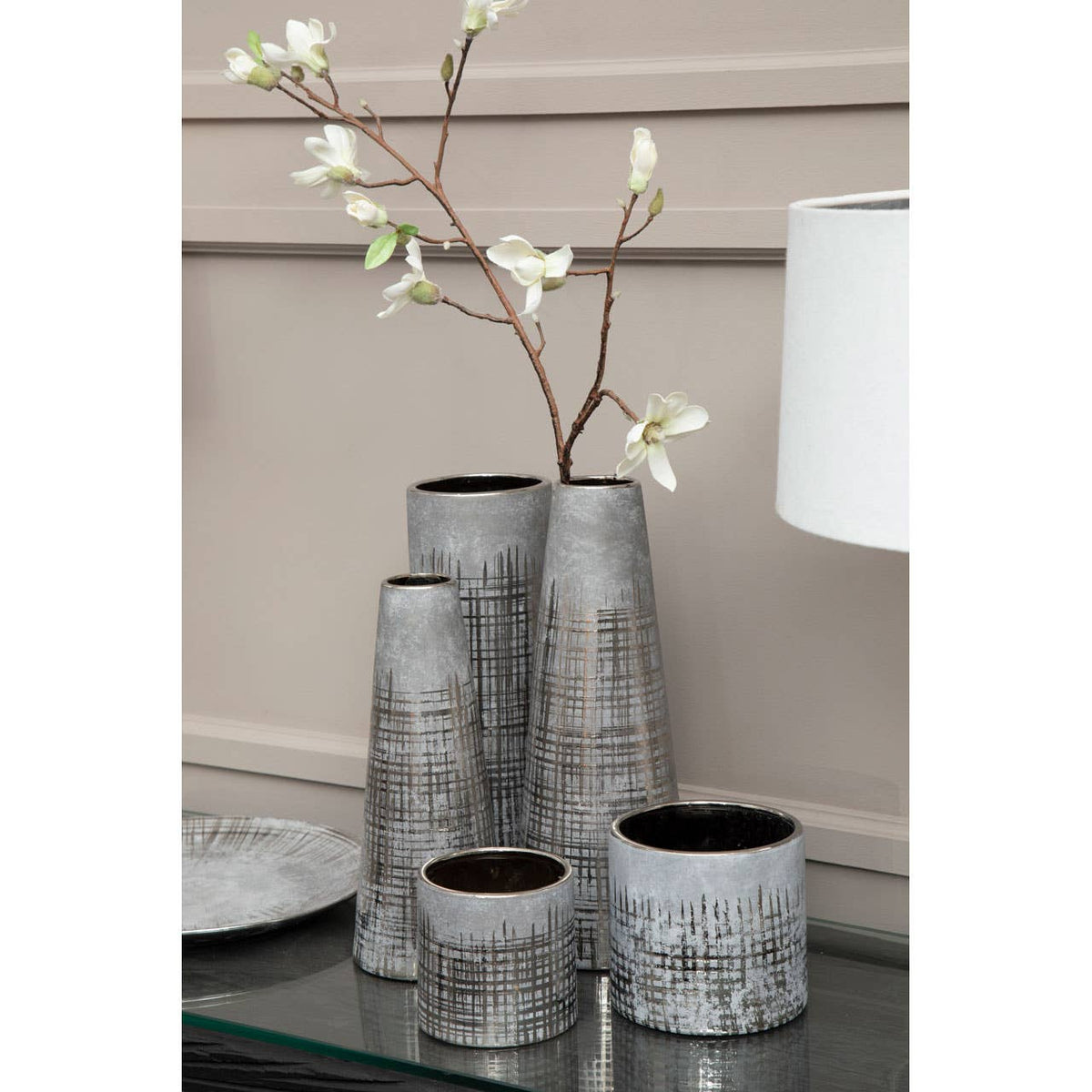 Embra Grey Ceramic Planter