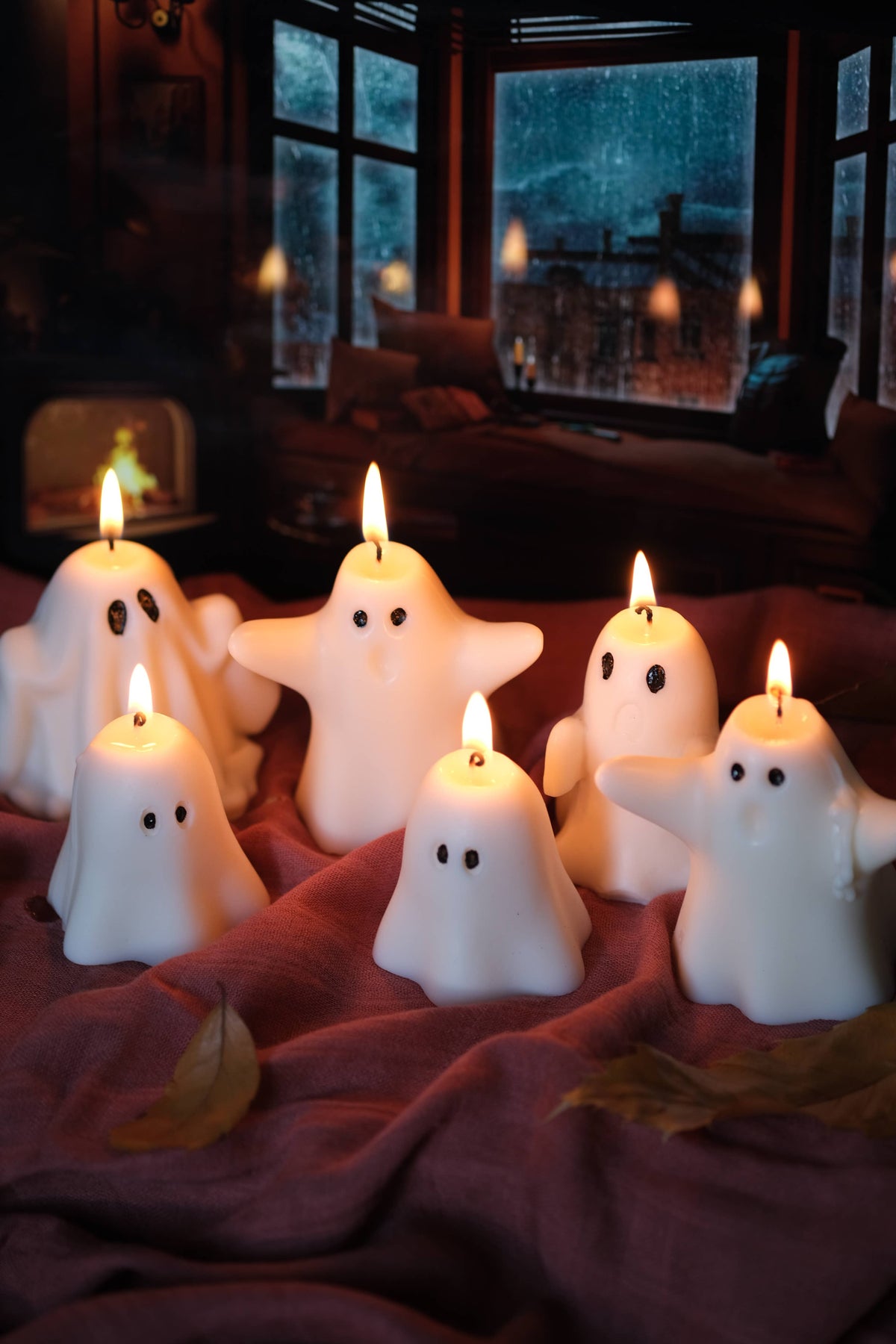 Ghost Candles / Halloween Candles: White / A