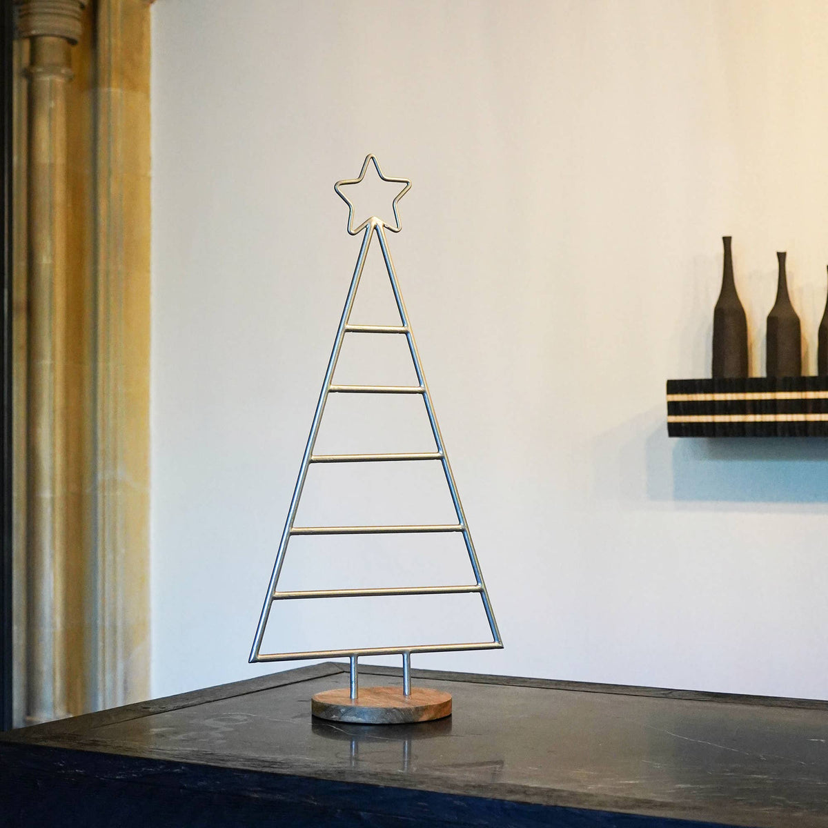 Iron Christmas Tree with Star: Copper