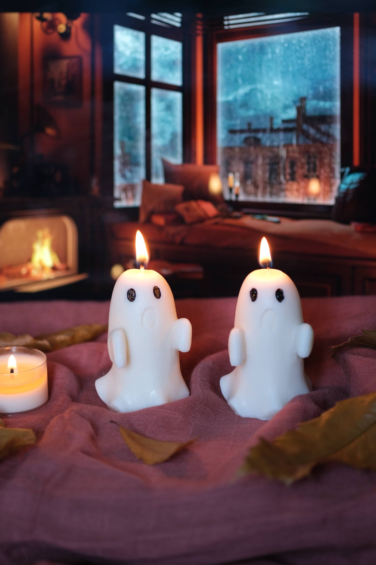 Ghost Candles / Halloween Candles: White / B