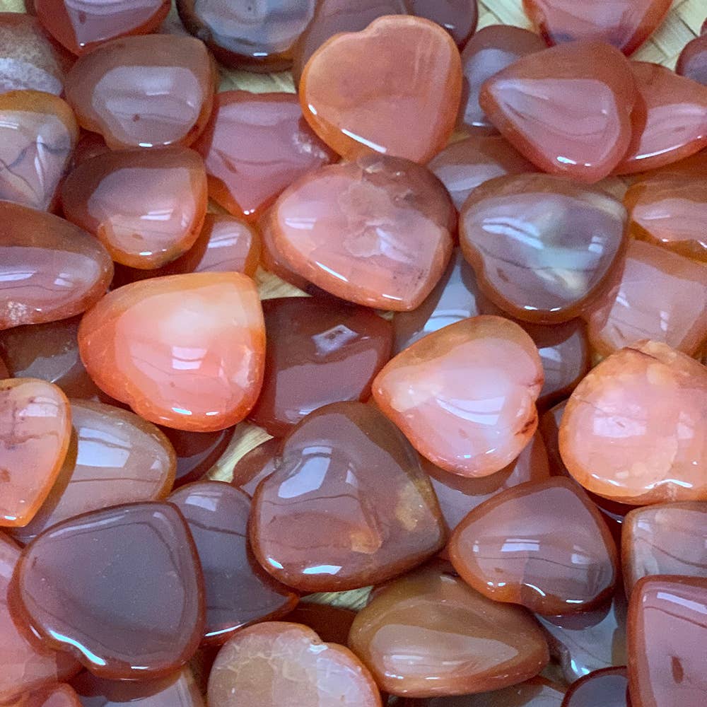 Small Crystal Heart, 3cm: Tiger's Eye