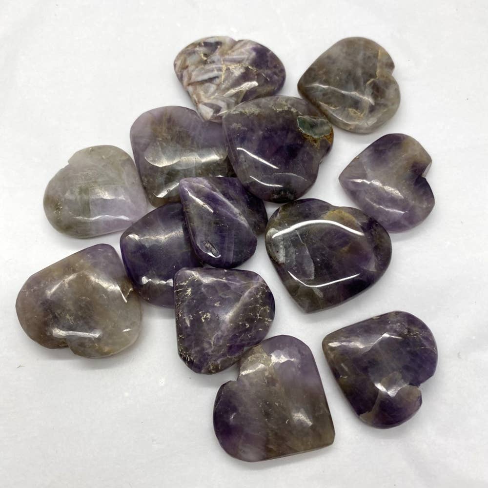 Small Crystal Heart, 3cm: Amethyst