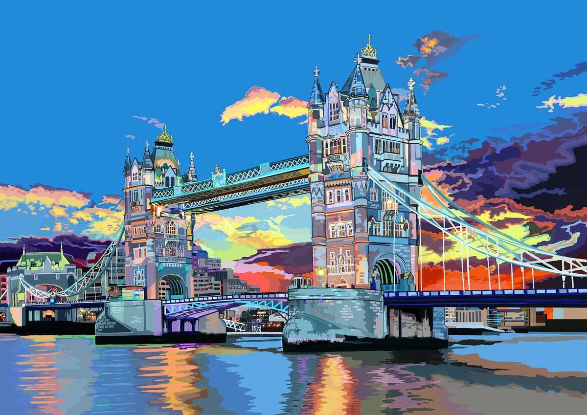 Tower Bridge From Potters Fields Park, London Art Print: A6 Postcard