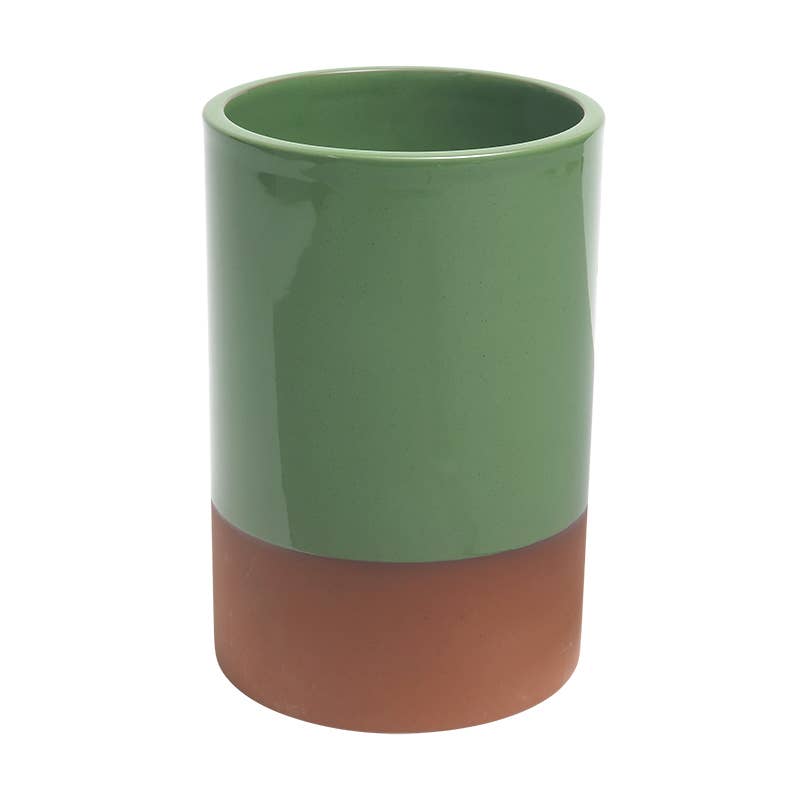 Sintra Glazed Terracotta Wine Cooler - Green