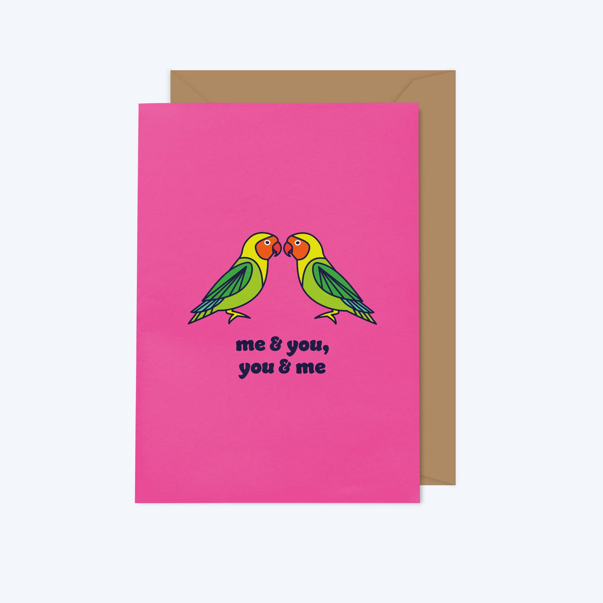 Me &amp; You, You &amp; Me, Lovebirds Flock Series, Greeting Card, Valentine&#39;s Day