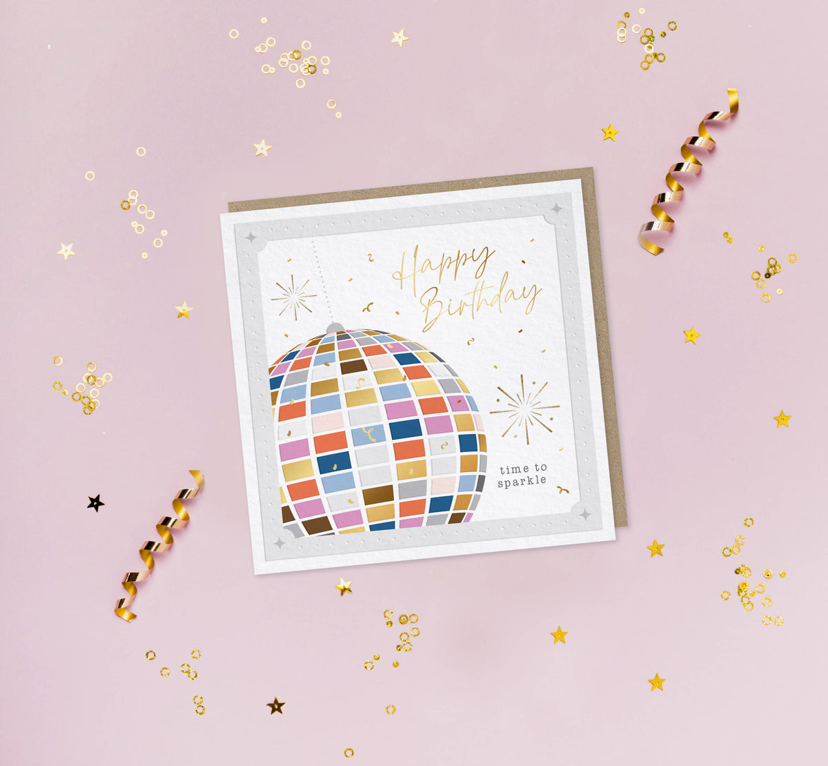 Birthday Glitter Ball Greeting Card