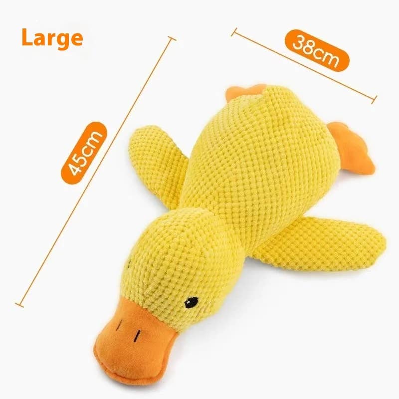 Stuffed Duck Pet Chew Squeaky Toy: Small