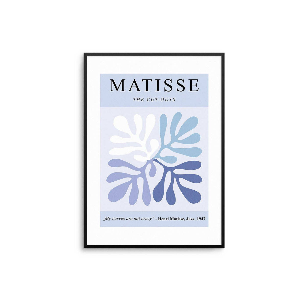 Matisse Blue Curves Print: A3