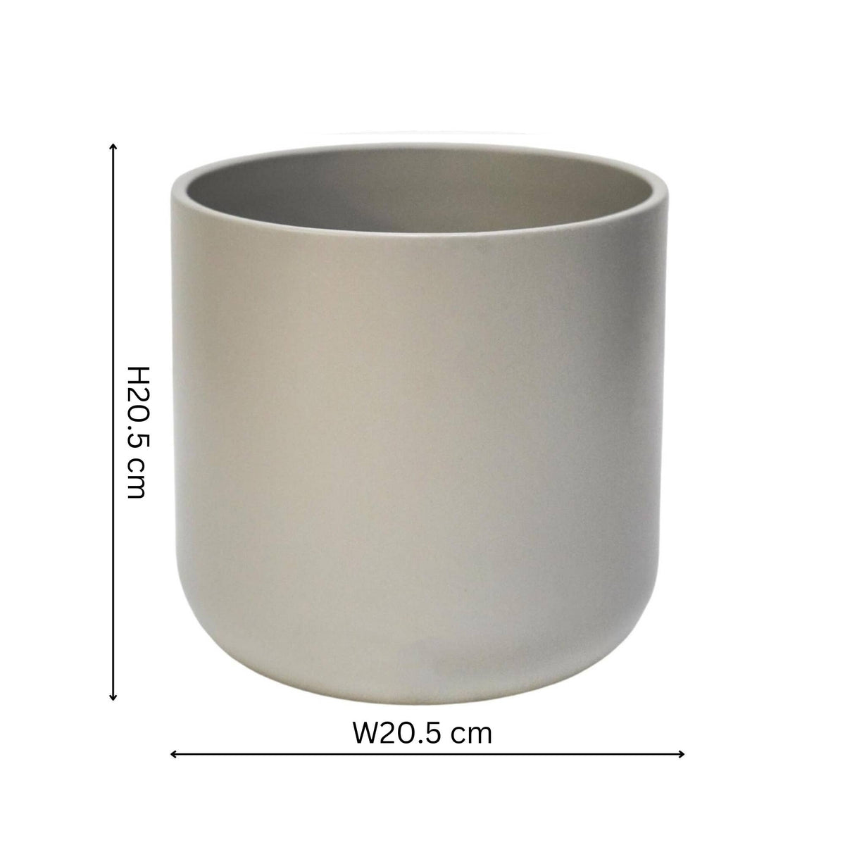 Lisbon Ceramic Indoor Planter H20.5cm D20.5cm: Anthracite