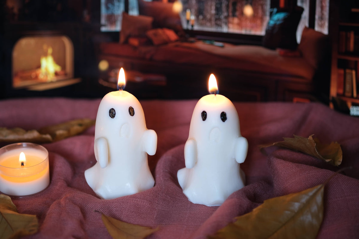 Ghost Candles / Halloween Candles: White / A