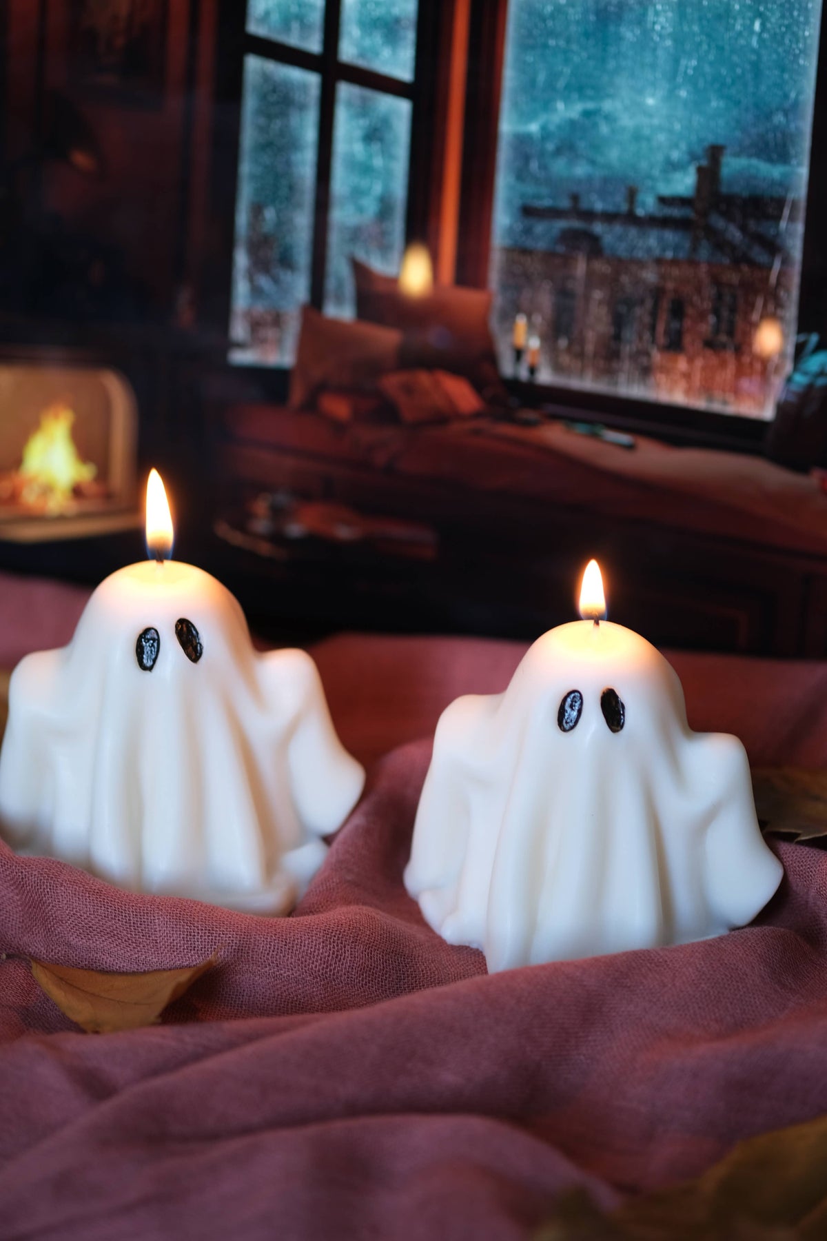 Ghost Candles / Halloween Candles: White / A