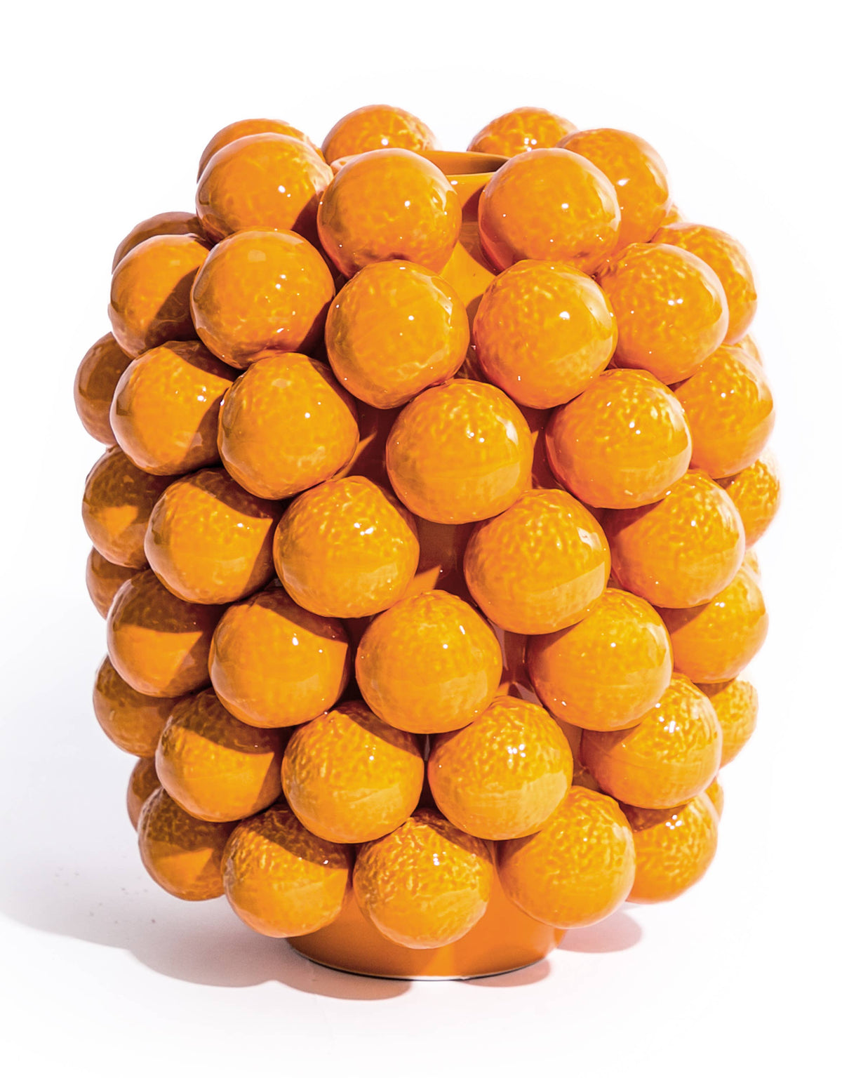 Ceramic Extra Large Multi Orange Vase