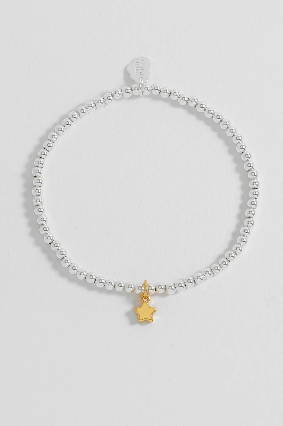 Sienna Beaded Puffy Star Gold Plated Charm Bracelet