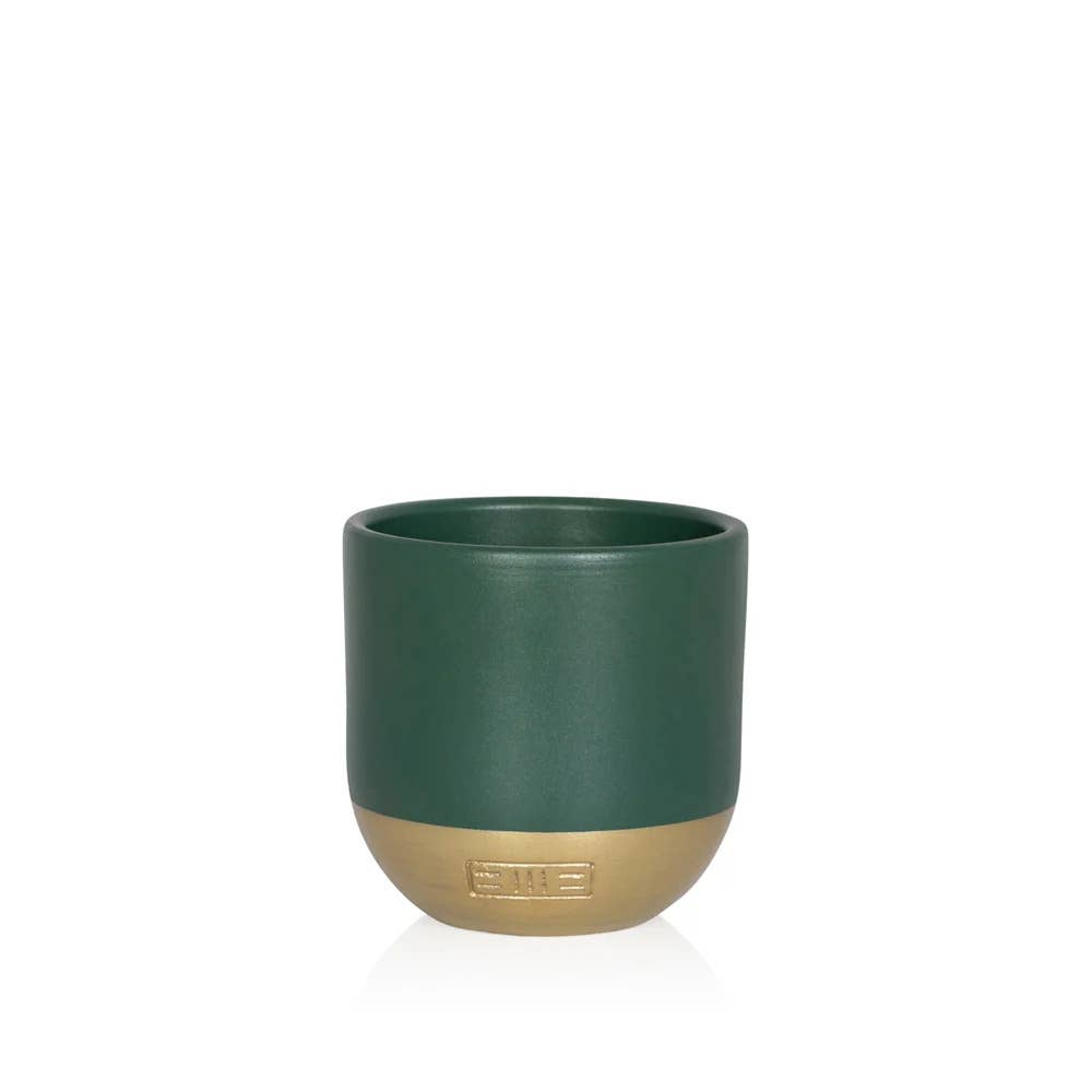 Indoor Metallic Dipped Pot/ Planter: Small / Pink And Copper
