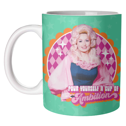 Mugs 'Dolly Pour Yourself a Cup of Ambit: Mug Colour Inner & Handle 11oz - Orange