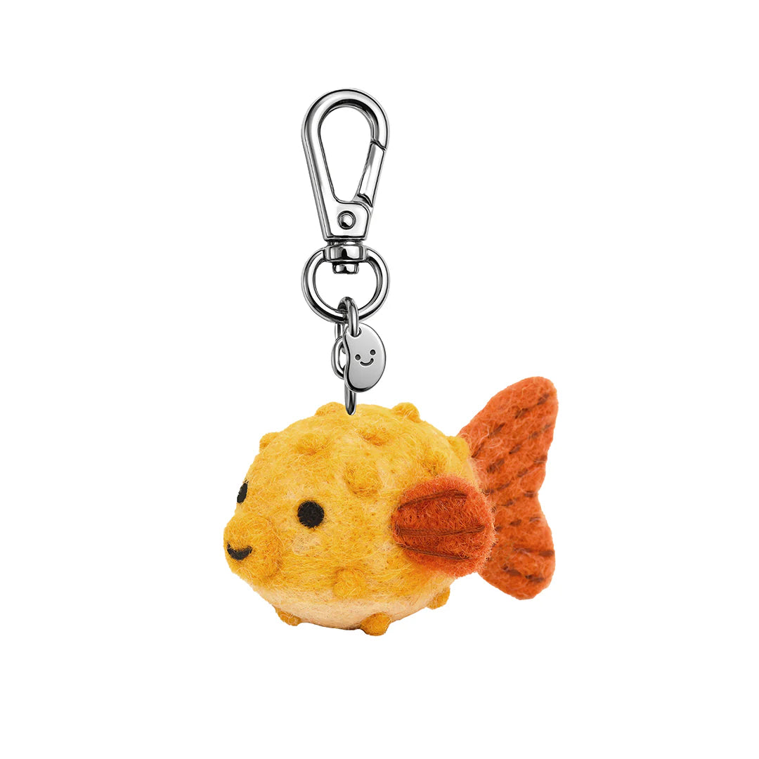 Parker The Pufferfish Felt Keychain - Silly Beans