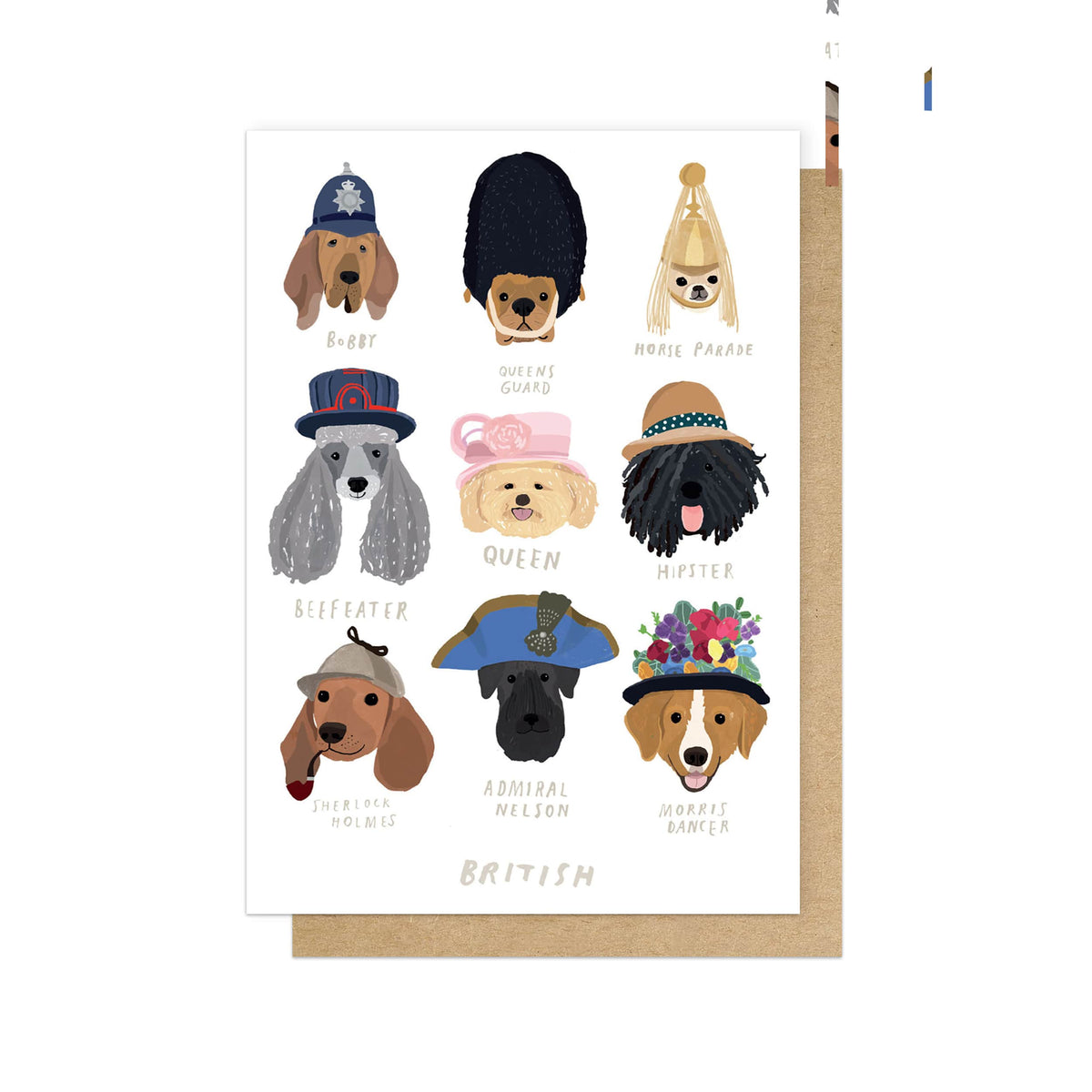 British Dogs Greetings Card: Cello-Free
