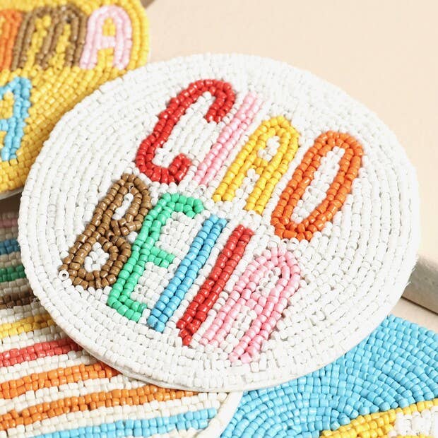 Set of 4 Ciao Bella Beaded Coaster